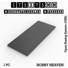 Load image into Gallery viewer, Rectangle Bases Range Sizes - 125x50mm to 200x175mm Large Sizes 3d Print Full Range Tabletop Games - ModelBricks
