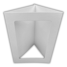 Load image into Gallery viewer, 10 Pack A6 White Rounded Oblong Rectangle Aperture Card Blanks &amp; Envelopes, Tri-Fold - 300gsm - ModelBricks
