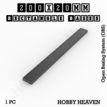 Load image into Gallery viewer, Rectangle Bases Range Sizes - 125x50mm to 200x175mm Large Sizes 3d Print Full Range Tabletop Games - ModelBricks
