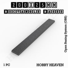 Load image into Gallery viewer, Rectangle Bases Range Sizes - 125x50mm to 200x175mm Large Sizes 3d Print Full Range Tabletop Games - ModelBricks
