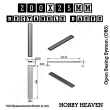 Load image into Gallery viewer, Rectangle Bases Range Sizes - 125x50mm to 200x175mm Large Sizes 3d Print Full Range Tabletop Games - ModelBricks
