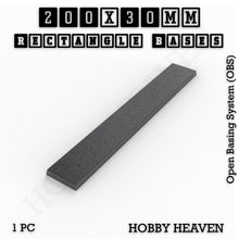 Load image into Gallery viewer, Rectangle Bases Range Sizes - 125x50mm to 200x175mm Large Sizes 3d Print Full Range Tabletop Games - ModelBricks
