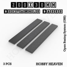 Load image into Gallery viewer, Rectangle Bases Range Sizes - 125x50mm to 200x175mm Large Sizes 3d Print Full Range Tabletop Games - ModelBricks
