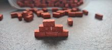 Load image into Gallery viewer, 1:35 Scale Diorama Building War Gaming Red Stone Blocks Bricks 12mm L 6mm W x 6mm H
