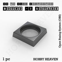 Load image into Gallery viewer, Round to Square Bases Shape and Size Converters 3d Print Full Range - ModelBricks
