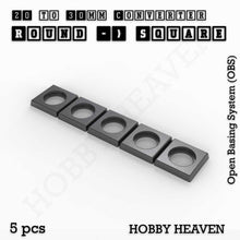 Load image into Gallery viewer, Round to Square Bases Shape and Size Converters 3d Print Full Range - ModelBricks
