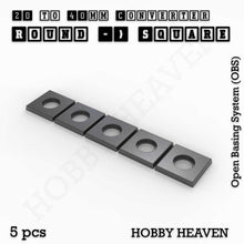 Load image into Gallery viewer, Round to Square Bases Shape and Size Converters 3d Print Full Range - ModelBricks

