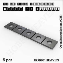 Load image into Gallery viewer, Round to Square Bases Shape and Size Converters 3d Print Full Range - ModelBricks
