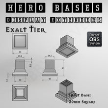 Load image into Gallery viewer, Hero Bases Display Extenders | Squares and Rectangles | Convert Gaming Bases to Display Bases &amp; Plinths - ModelBricks
