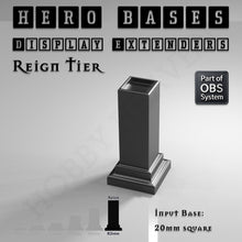 Load image into Gallery viewer, Hero Bases Display Extenders | Squares and Rectangles | Convert Gaming Bases to Display Bases &amp; Plinths - ModelBricks
