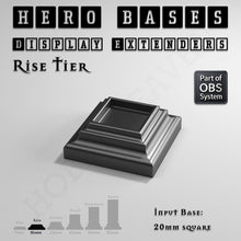 Load image into Gallery viewer, Hero Bases Display Extenders | Squares and Rectangles | Convert Gaming Bases to Display Bases &amp; Plinths - ModelBricks
