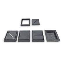 Load image into Gallery viewer, 25–30mm Square Base Adapters | Injection Moulded | No Rebasing Required | Fits Popular Fantasy Miniatures - ModelBricks
