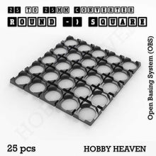 Load image into Gallery viewer, Round to Square Bases Shape and Size Converters 3d Print Full Range - ModelBricks
