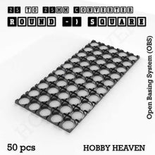 Load image into Gallery viewer, Round to Square Bases Shape and Size Converters 3d Print Full Range - ModelBricks
