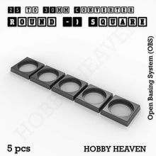 Load image into Gallery viewer, Round to Square Bases Shape and Size Converters 3d Print Full Range - ModelBricks
