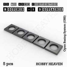 Load image into Gallery viewer, Round to Square Bases Shape and Size Converters 3d Print Full Range - ModelBricks
