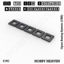 Load image into Gallery viewer, Square to Square Bases Size Converters 3d Print Full Range - ModelBricks
