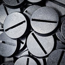 Load image into Gallery viewer, 25mm Round Slotted Bases for Wargaming Miniatures | Durable Plastic | Compatible with Popular Tabletop Games - ModelBricks
