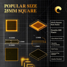 Load image into Gallery viewer, 25mm Square Plain Plastic Bases - ModelBricks

