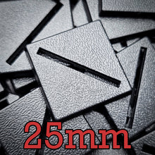 Load image into Gallery viewer, 25mm Square Diagonal Slotted Plastic Bases - ModelBricks
