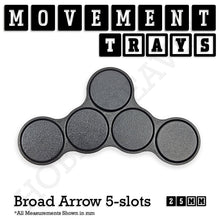 Load image into Gallery viewer, 25mm Movement Trays for Tabletop Games | Waargaming | Full Range - ModelBricks
