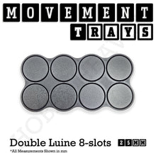 Load image into Gallery viewer, 25mm Movement Trays for Tabletop Games | Waargaming | Full Range - ModelBricks
