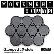 Load image into Gallery viewer, 25mm Movement Trays for Tabletop Games | Waargaming | Full Range - ModelBricks

