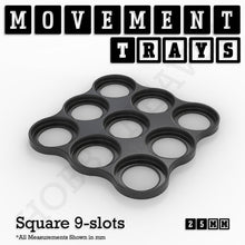 Load image into Gallery viewer, 25mm Movement Trays for Tabletop Games | Waargaming | Full Range - ModelBricks
