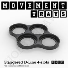 Load image into Gallery viewer, 25mm Movement Trays for Tabletop Games | Waargaming | Full Range - ModelBricks
