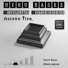 Load image into Gallery viewer, Hero Bases Display Extenders | Squares and Rectangles | Convert Gaming Bases to Display Bases &amp; Plinths - ModelBricks
