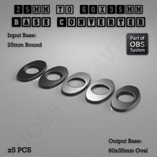 Load image into Gallery viewer, Round To Oval Bases Size Converters 3d Print Full Range - ModelBricks
