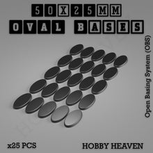 Load image into Gallery viewer, 50x25mm Oval Textured Bases 3d Printed - ModelBricks
