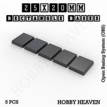 Load image into Gallery viewer, Rectangle Bases Range Sizes - 75x30mm to 125x40mm Medium Sizes 3d Print Full Range Tabletop Games - ModelBricks
