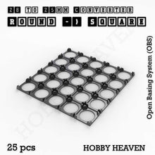 Load image into Gallery viewer, Round to Square Bases Shape and Size Converters 3d Print Full Range - ModelBricks
