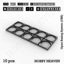 Load image into Gallery viewer, Round to Square Bases Shape and Size Converters 3d Print Full Range - ModelBricks
