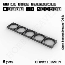 Load image into Gallery viewer, Round to Square Bases Shape and Size Converters 3d Print Full Range - ModelBricks
