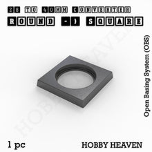 Load image into Gallery viewer, Round to Square Bases Shape and Size Converters 3d Print Full Range - ModelBricks
