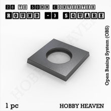 Load image into Gallery viewer, Round to Square Bases Shape and Size Converters 3d Print Full Range - ModelBricks
