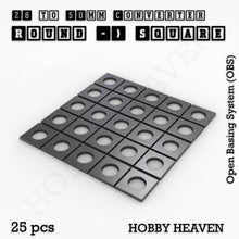 Load image into Gallery viewer, Round to Square Bases Shape and Size Converters 3d Print Full Range - ModelBricks
