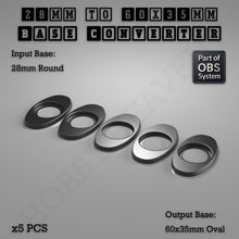 Load image into Gallery viewer, Round To Oval Bases Size Converters 3d Print Full Range - ModelBricks
