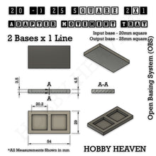 Load image into Gallery viewer, Square and Rectangle Movement Trays Adapters for Tabletop Games - ModelBricks
