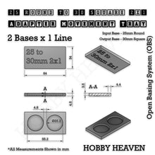 Load image into Gallery viewer, Round to Square Movement Trays Adapters for Tabletop Games - ModelBricks
