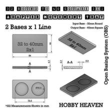 Load image into Gallery viewer, Round to Square Movement Trays Adapters for Tabletop Games - ModelBricks
