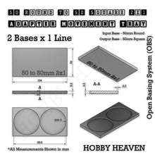 Load image into Gallery viewer, Round to Square Movement Trays Adapters for Tabletop Games - ModelBricks
