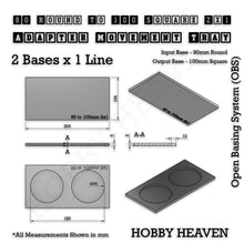 Load image into Gallery viewer, Round to Square Movement Trays Adapters for Tabletop Games - ModelBricks

