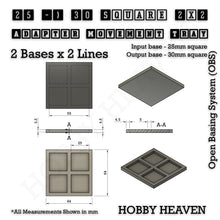 Load image into Gallery viewer, Square and Rectangle Movement Trays Adapters for Tabletop Games - ModelBricks
