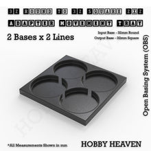 Load image into Gallery viewer, Round to Square Movement Trays Adapters for Tabletop Games - ModelBricks
