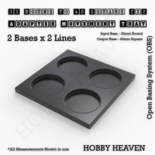 Load image into Gallery viewer, Round to Square Movement Trays Adapters for Tabletop Games - ModelBricks

