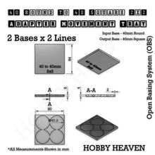 Load image into Gallery viewer, Round to Square Movement Trays Adapters for Tabletop Games - ModelBricks
