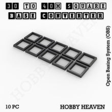 Load image into Gallery viewer, Square to Square Bases Size Converters 3d Print Full Range - ModelBricks
